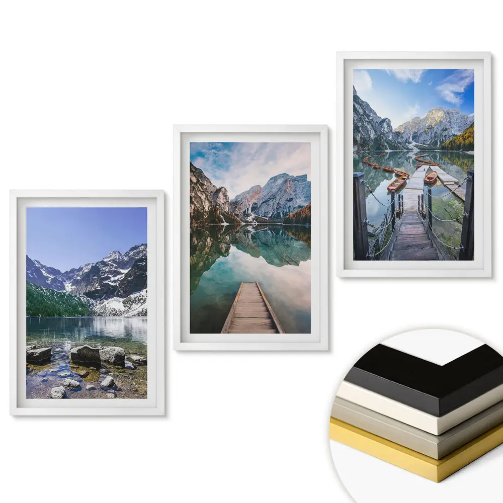 Set tablouri living Peisaje montane pitorești și lacuri