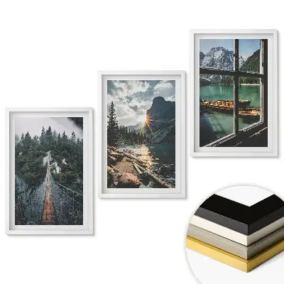 Set 3 tablouri living Natura în trei versiuni