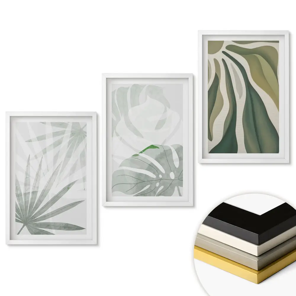 Set tablouri living Inspirații vegetale în nuanțe delicate