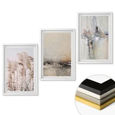 Set de tablouri pentru living Frumusețe naturală și abstracție în artă
