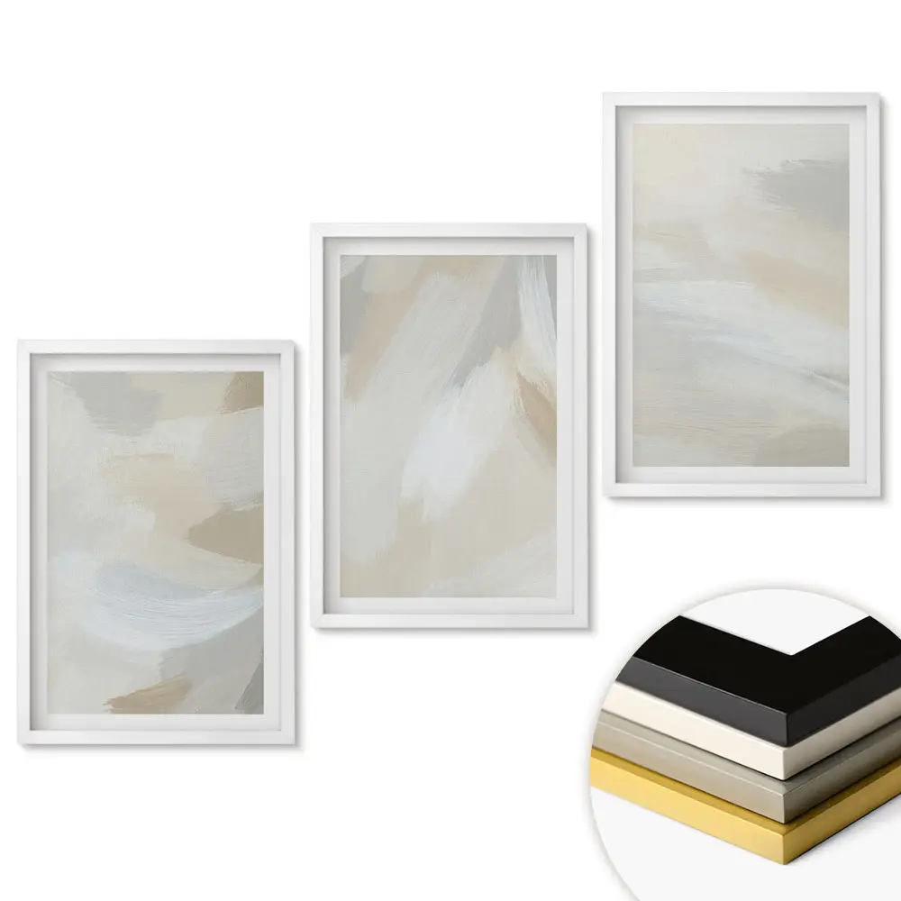 Set tablouri living Compoziții abstracte în culori discrete