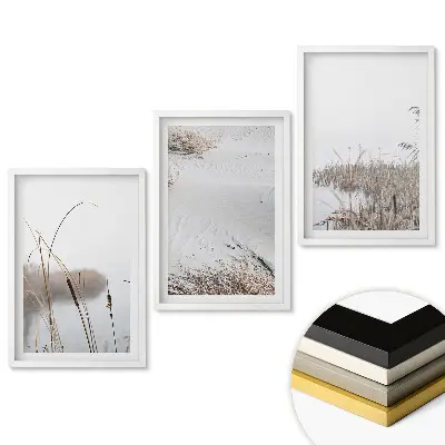 Set 3 tablouri living Pacea naturii în nuanțe delicate