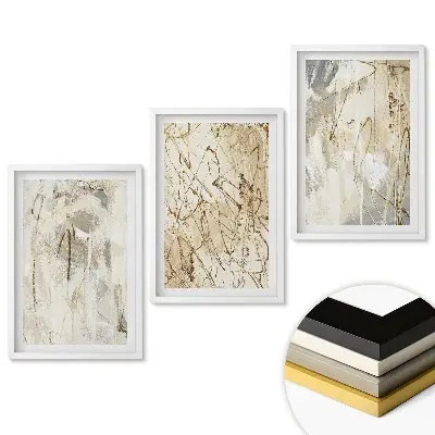 Set tablouri living Compoziții abstracte în nuanțe delicate