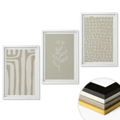 Set tablouri living Modele naturale și motive delicate