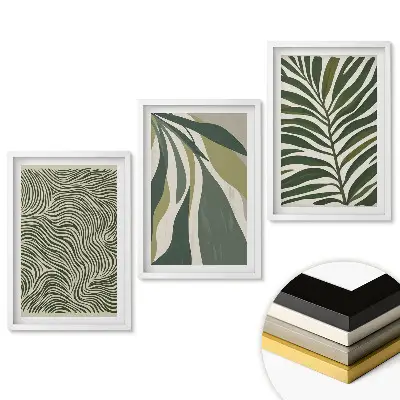 Set tablouri living Inspirații vegetale în verdeață