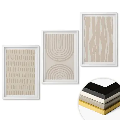 Set 3 tablouri living Modele minimaliste în culori discrete