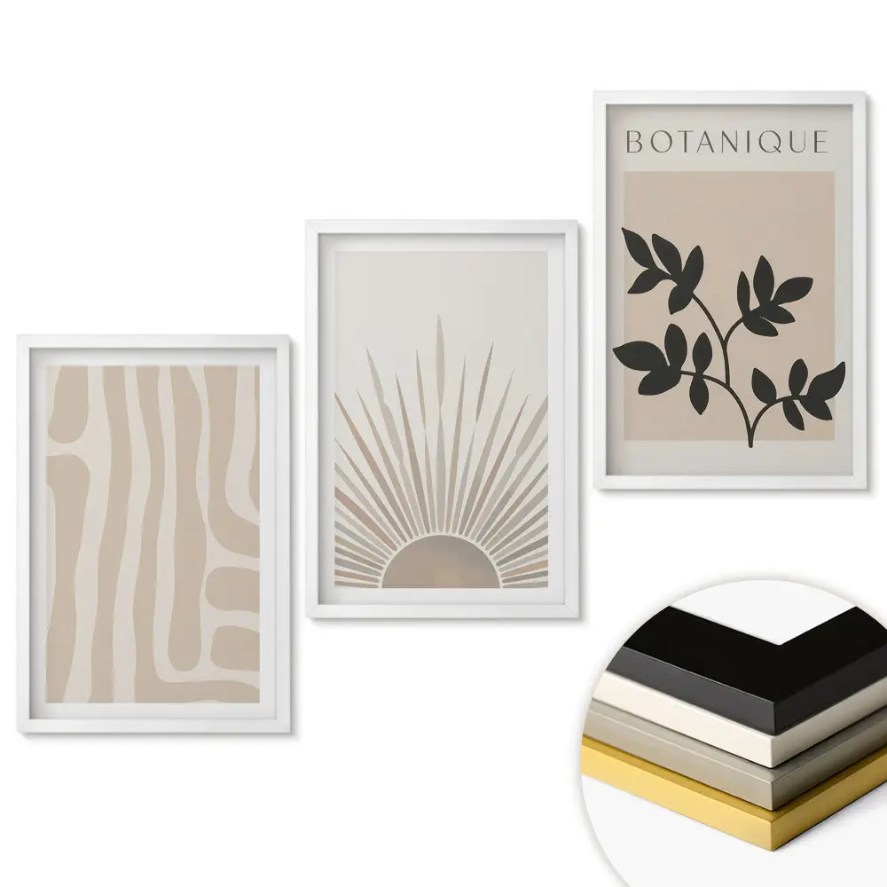 Set tablouri living Grafică elegantă în culori neutre
