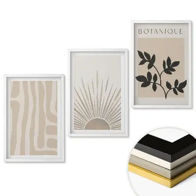Set tablouri living Grafică elegantă în culori neutre