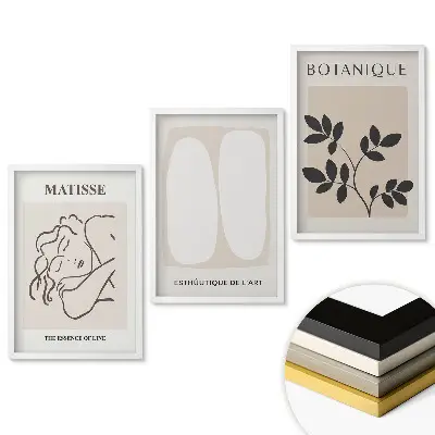 Set tablouri living Grafică modernă cu un stil minimalist