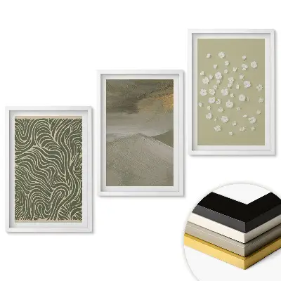 Set tablouri living Modele abstracte în culori delicate