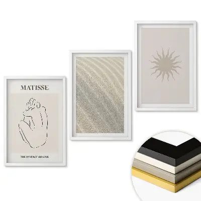Set 3 tablouri pentru living cu artă minimalistă în trei versiuni