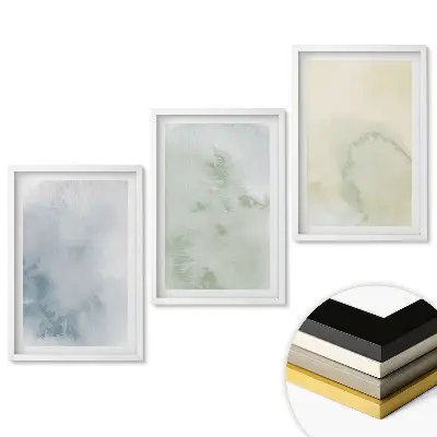 Set tablouri pentru living cu peisaje abstracte în nuanțe pastelate