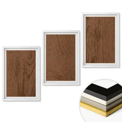 Set de tablouri pentru living cu fundal minimalist în nuanțe de maro