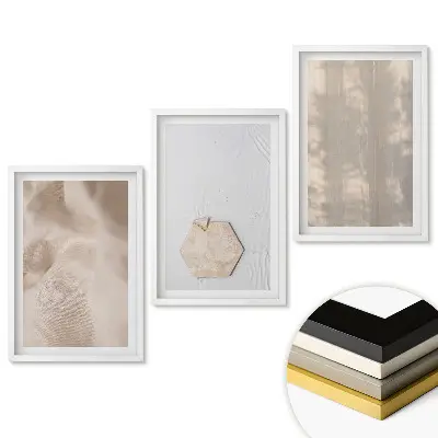 Set de tablouri pentru living cu compoziții minimaliste în culori neutre