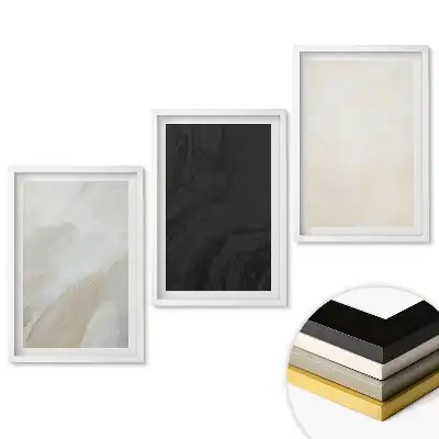 Set de 3 tablouri pentru living cu compoziții abstracte în culori discrete