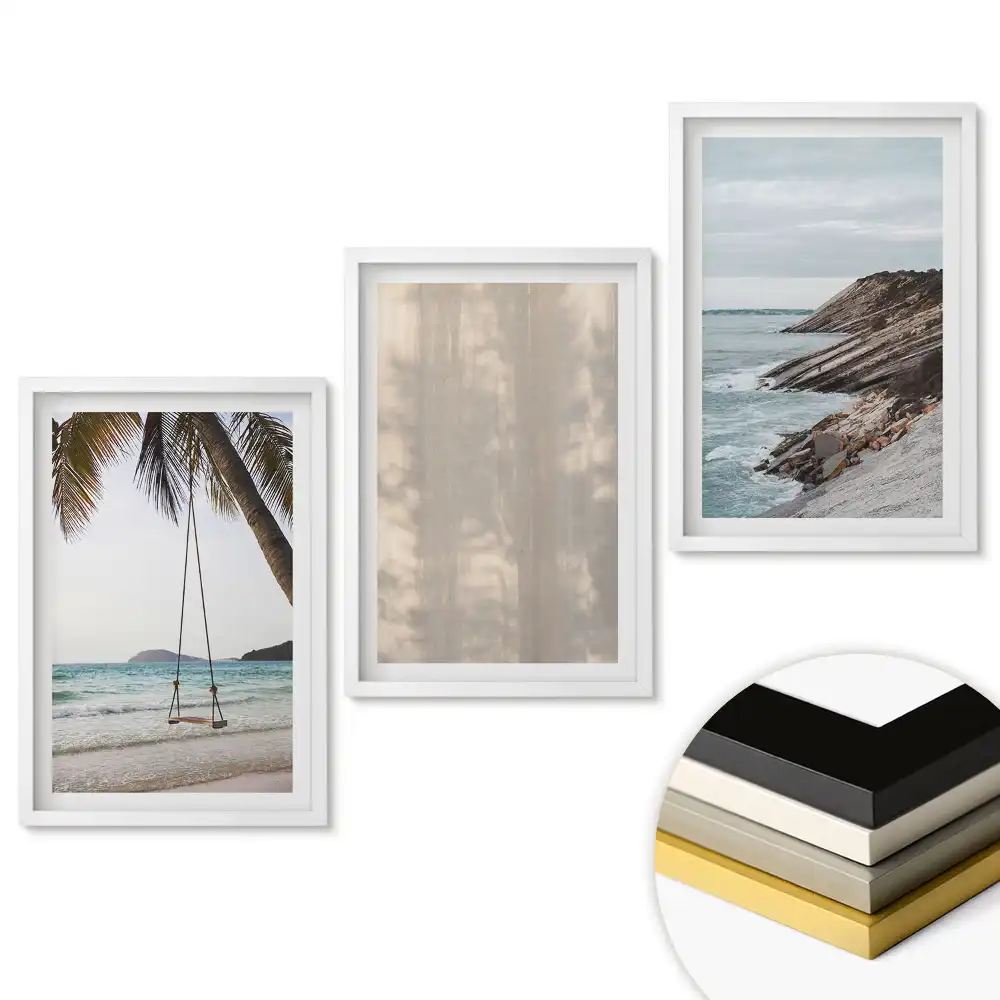 Set 3 tablouri pentru living Vise de o vacanță la mare