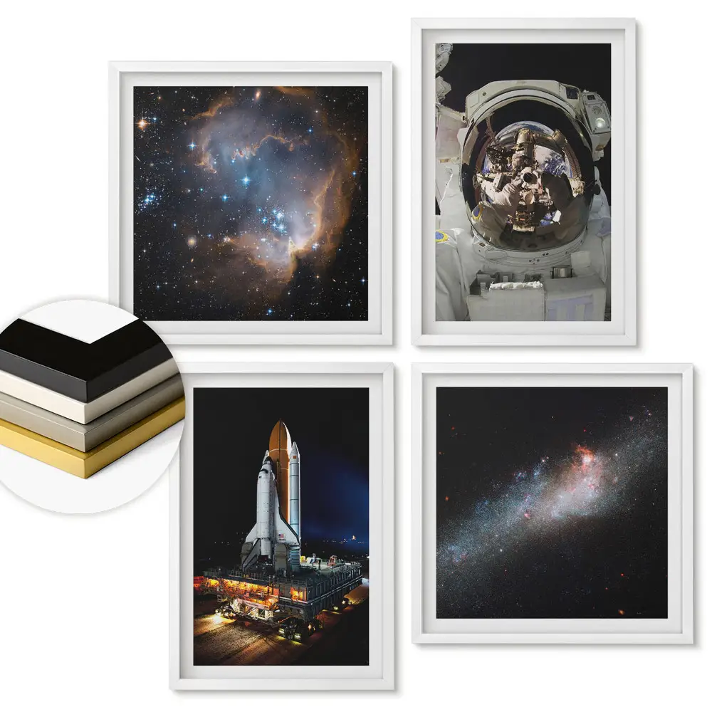 Set de tablouri înrămate Descoperiri spațiale și călătorii galactice
