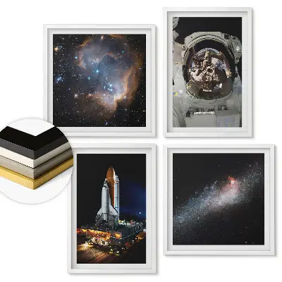 Set tablouri înrămate Descoperiri spațiale și călătorii galactice