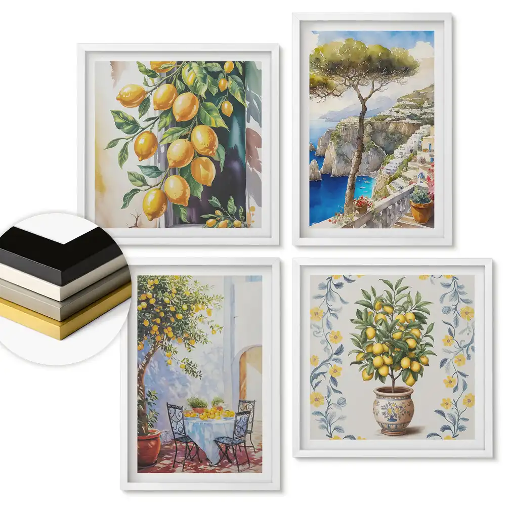 Set tablouri înrămate Inspirații citrice în culorile naturii