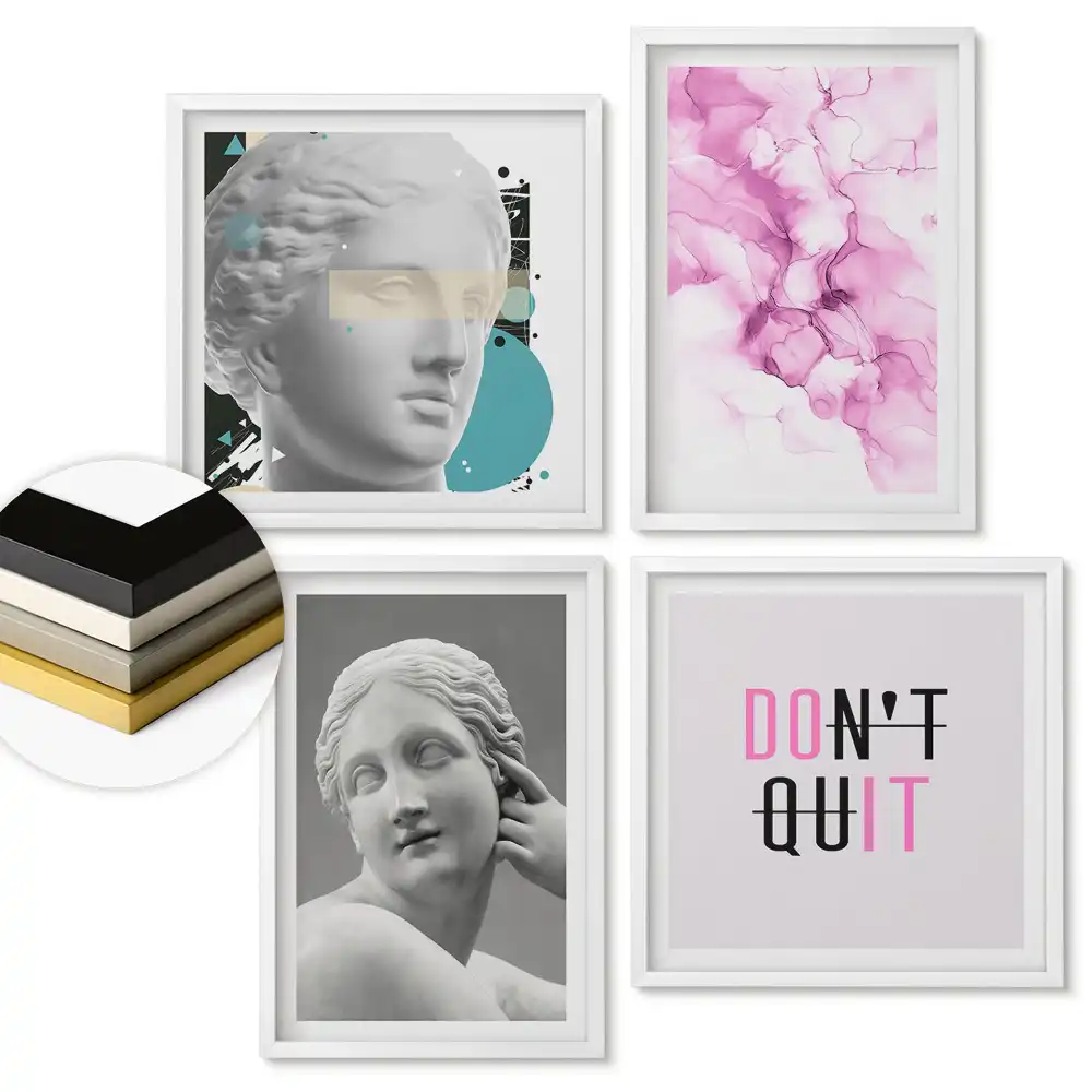 Set de tablouri înrămate cu grafică pentru decor interior
