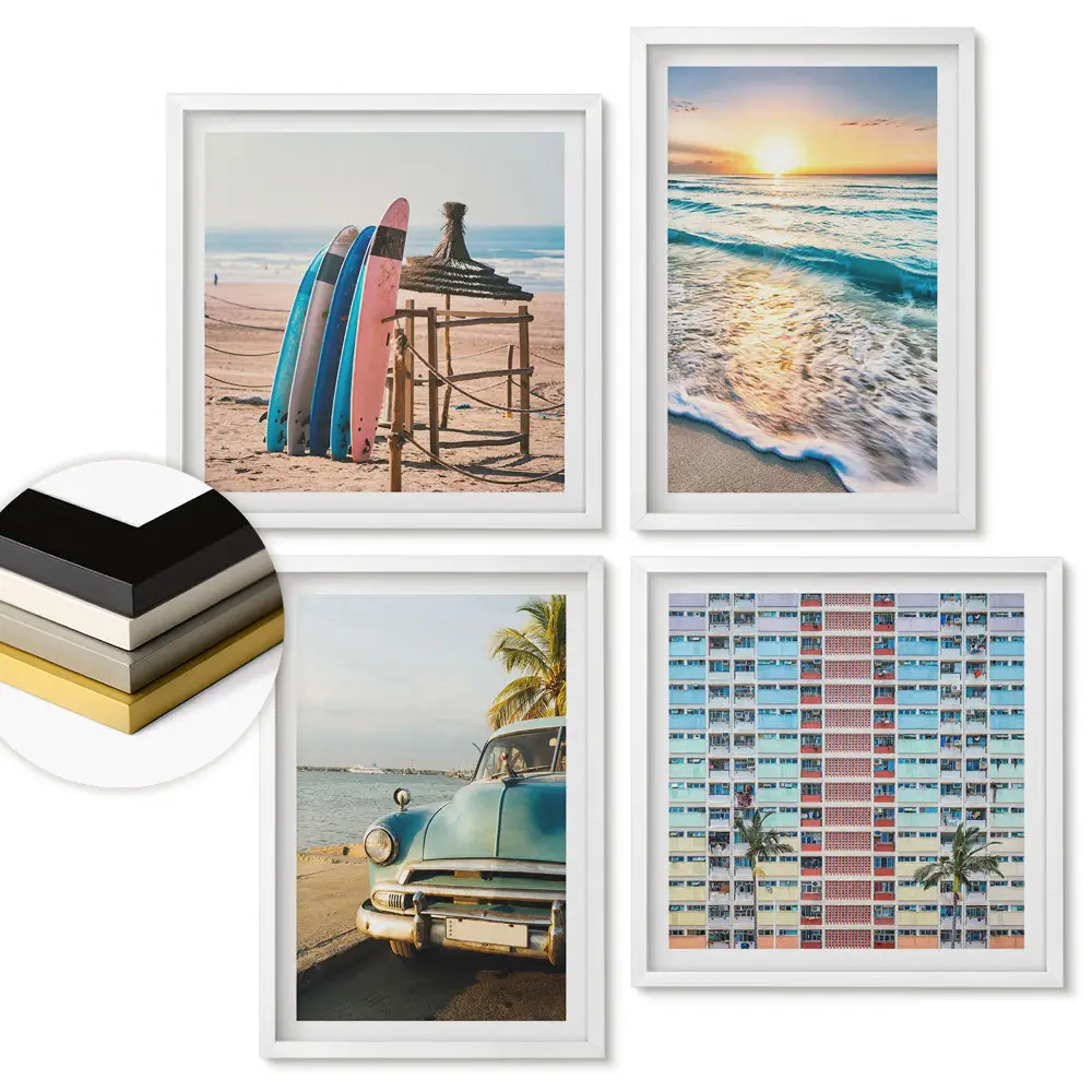 Set tablouri înrămate Amintiri colorate dintr-o vacanță la mare