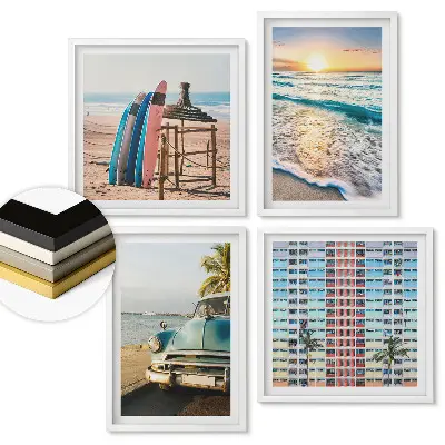 Set tablouri înrămate Amintiri colorate dintr-o vacanță la mare