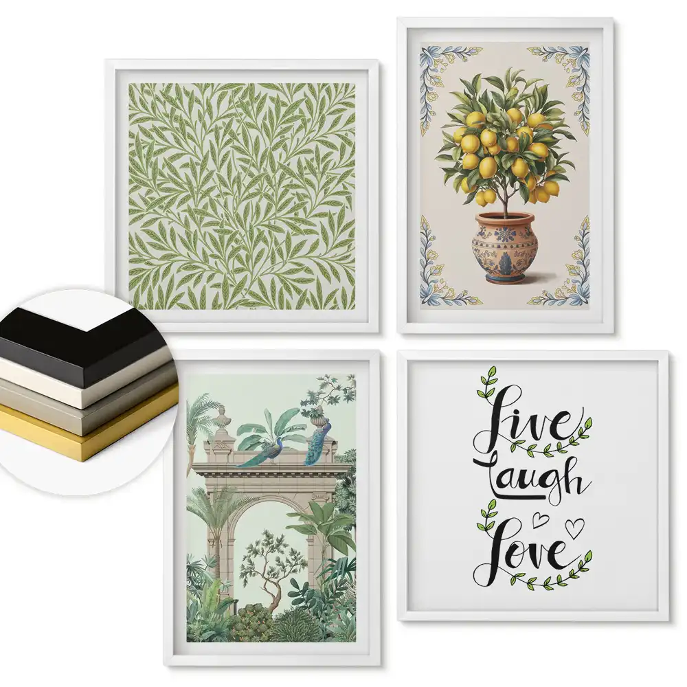 Set tablouri înrămate Inspirații de design interior în stil botanic