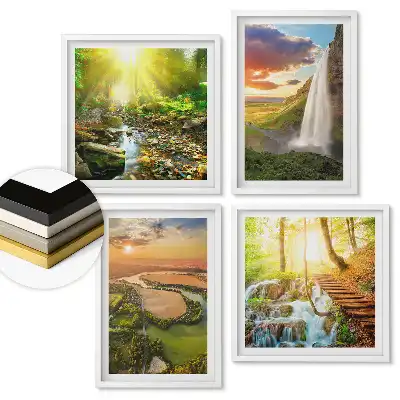 Set tablouri înrămate Natură minunată în patru versiuni