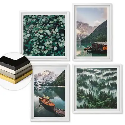 Set 4 tablouri înrămate Natura în patru fațete ale frumuseții