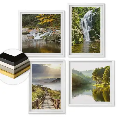 Set 4 tablouri înrămate Natura în patru versiuni