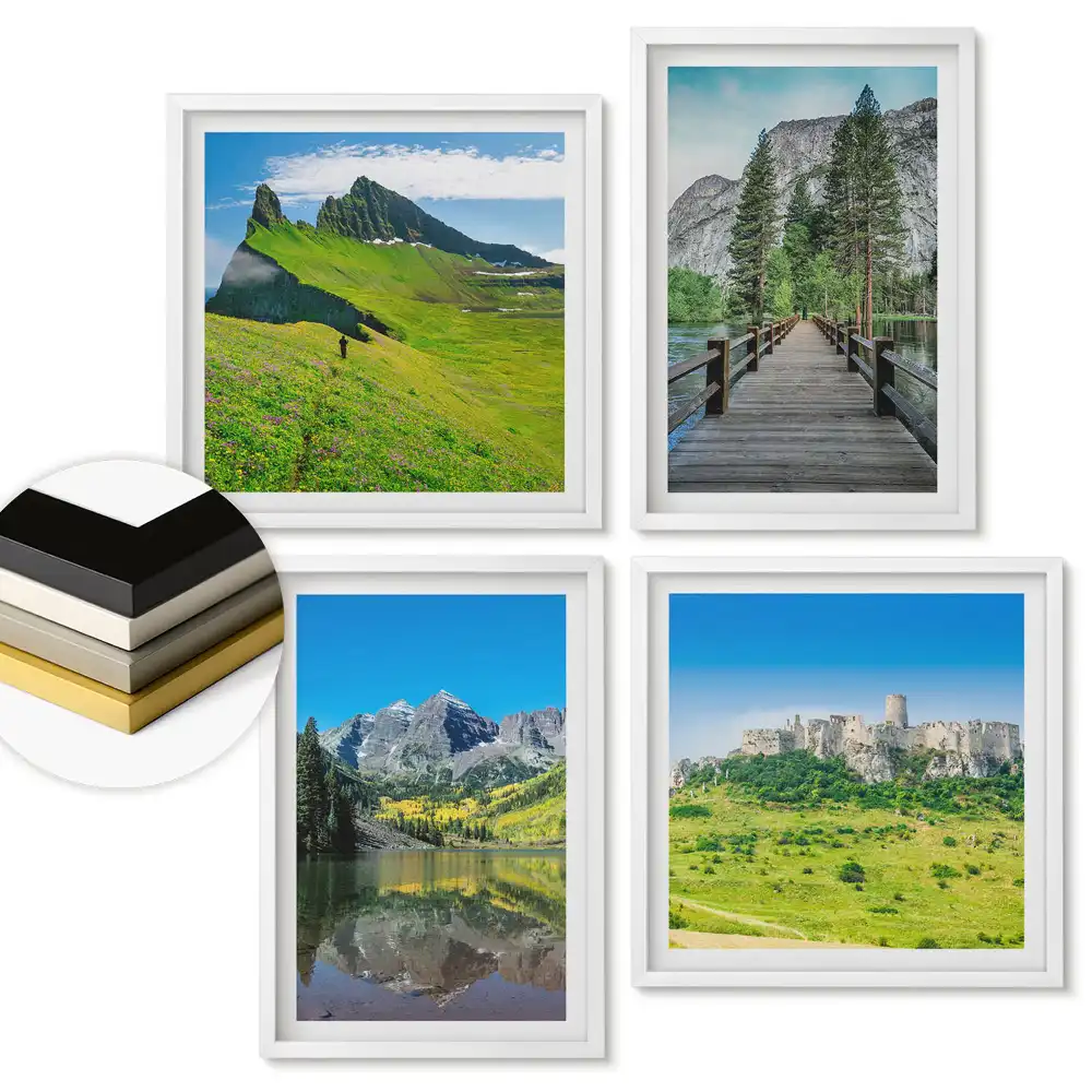 Set tablouri înrămate Frumusețe naturală și castele istorice