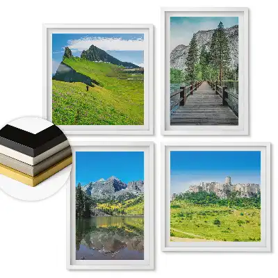 Set de tablouri înrămate Frumusețe naturală și castele istorice