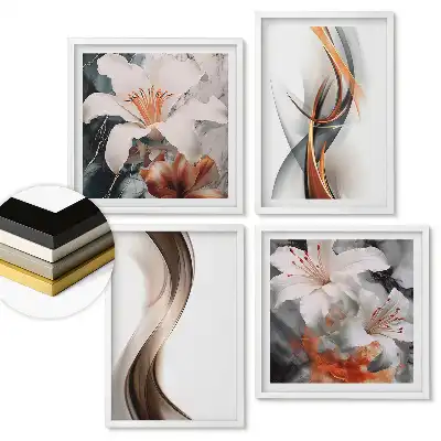 Set tablouri înrămate Inspirații florale într-un stil modern
