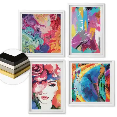 Set tablouri înrămate Explozii colorate ale artei moderne