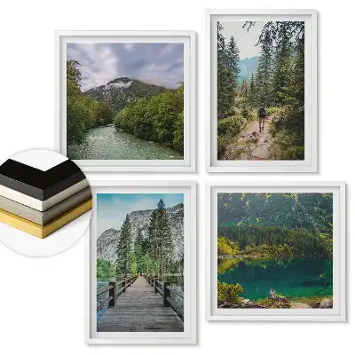 Set tablouri înrămate Descoperind frumusețea naturii montane
