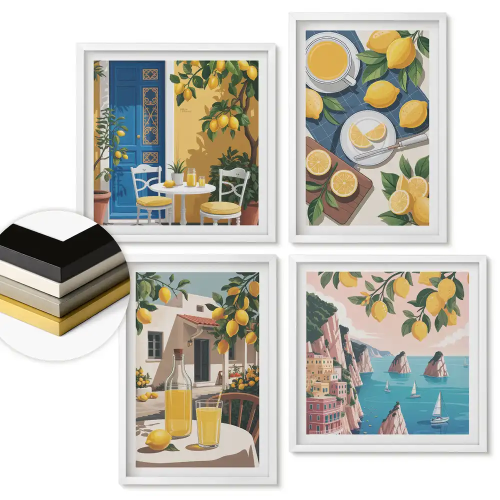 Set de tablouri înrămate Inspirații de limonadă la soarele de vară