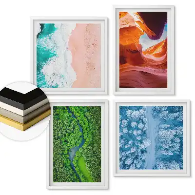 Set tablouri înrămate Natura în patru versiuni