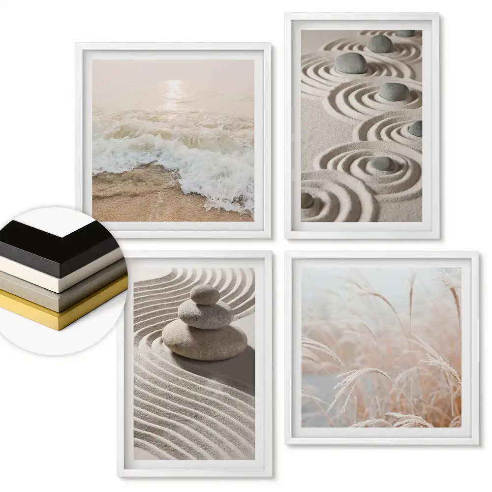 Set de tablouri înrămate Armonia naturii în stil minimalist