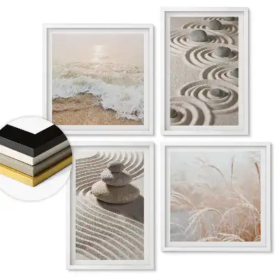 Set tablouri înrămate Armonia naturii într-un stil minimalist