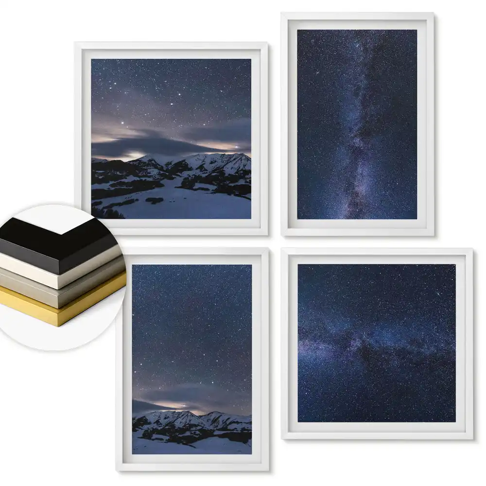 Set de tablouri înrămate Un cer de noapte plin de stele