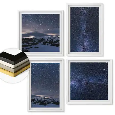 Set de tablouri înrămate Un cer de noapte plin de stele