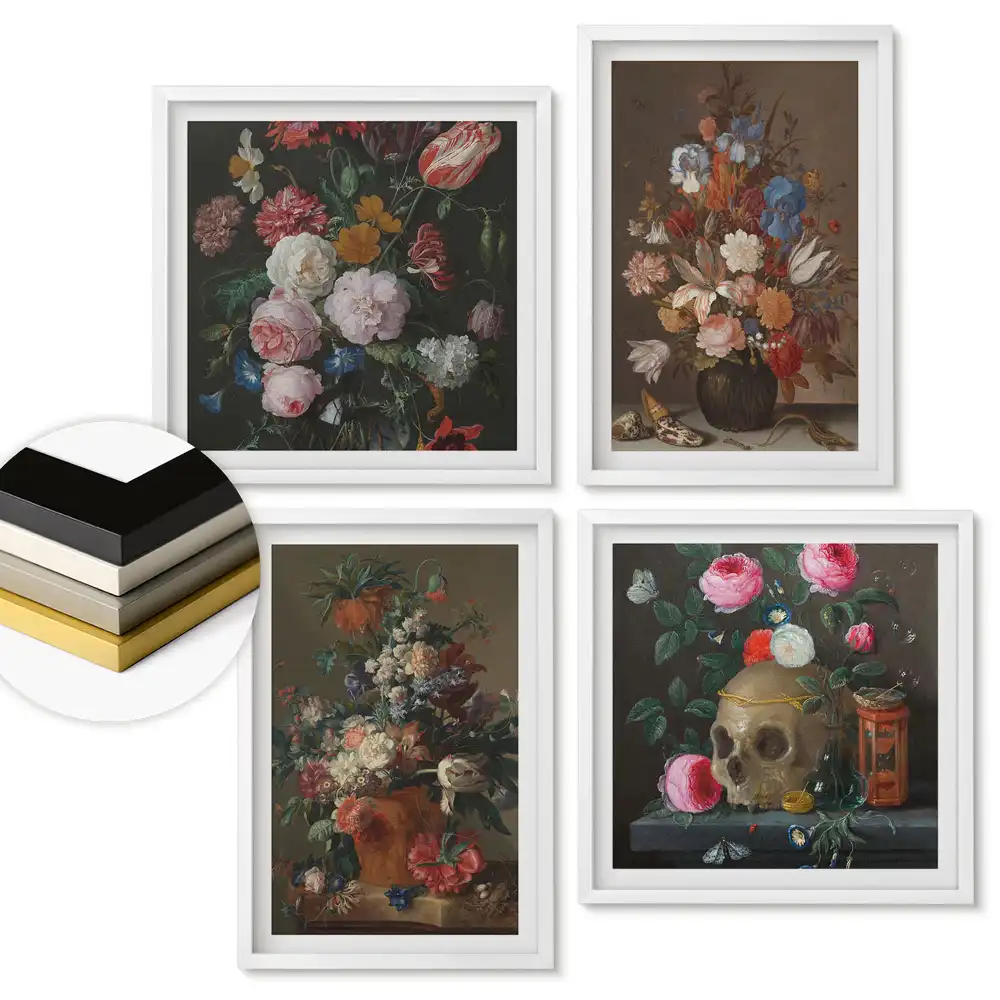 Set tablouri înrămate Compoziții florale și natură statică