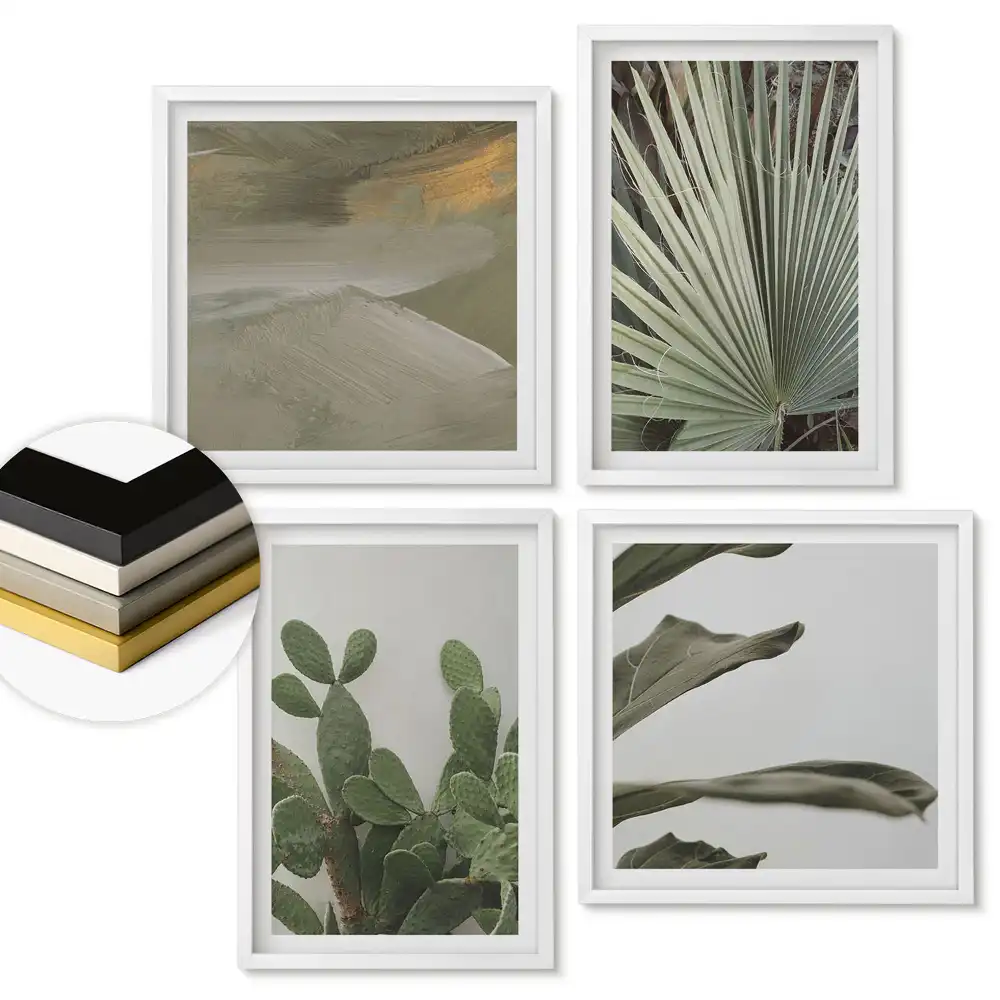 Set tablouri înrămate Inspirații verzi într-un stil minimalist