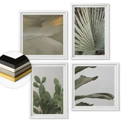 Set tablouri înrămate Inspirații verzi într-un stil minimalist