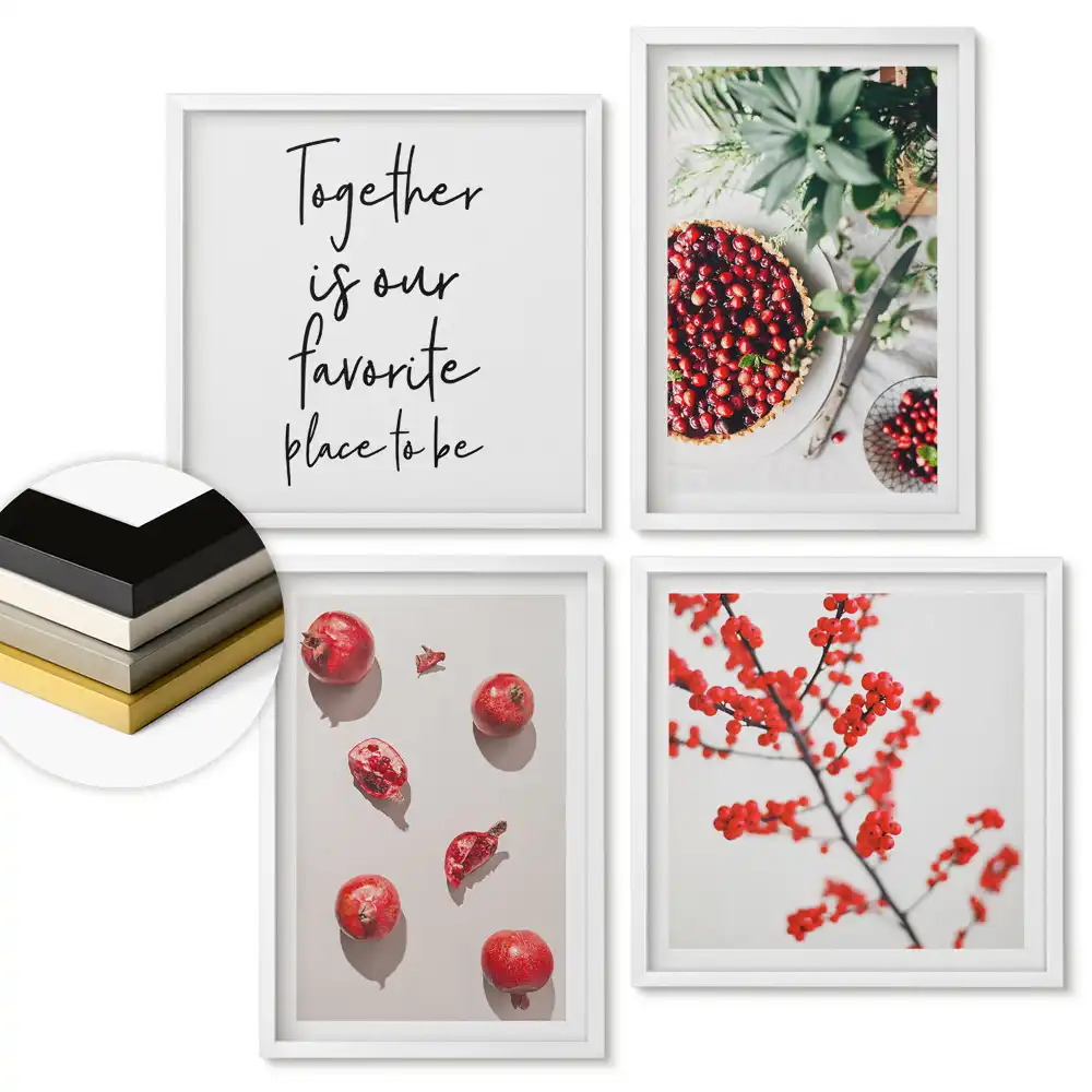 Set de tablouri înrămate cu tematică minimalistă Inspirații din fructe
