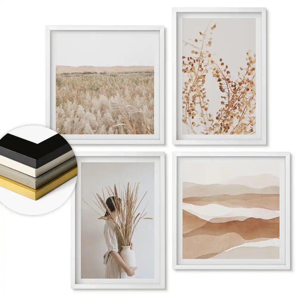 Set de tablouri înrămate Frumusețe naturală în stil minimalist