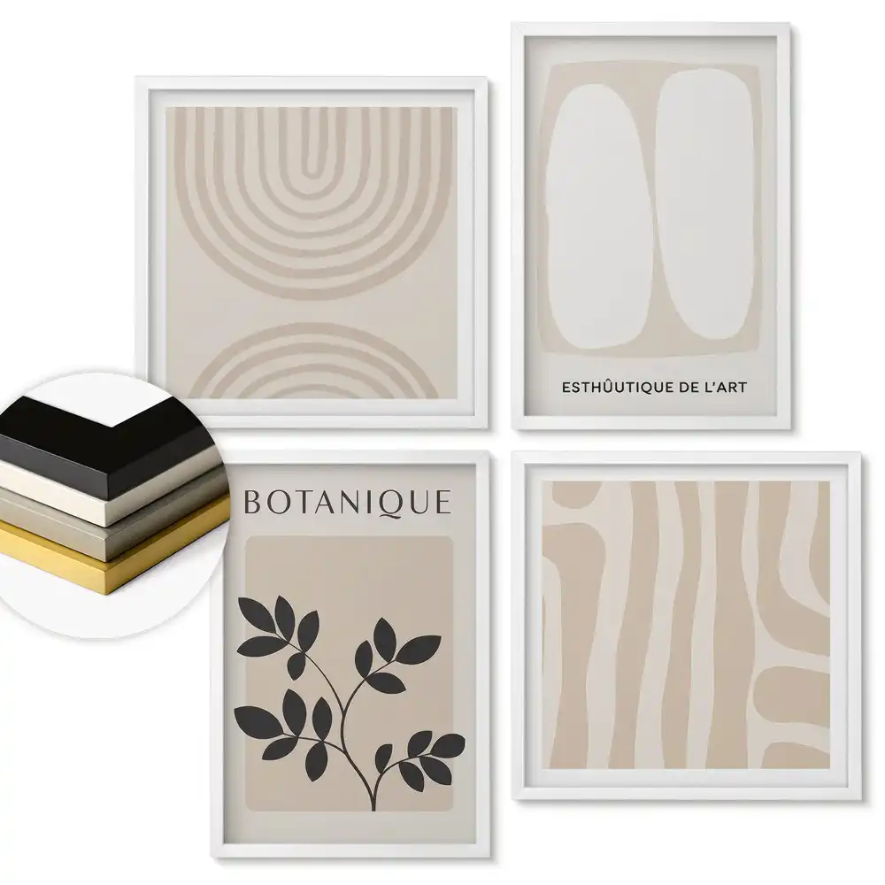 Set tablouri înrămate Modele moderne în culori discrete
