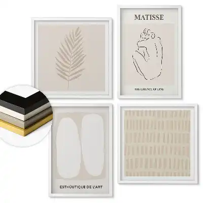 Set tablouri înrămate Inspirații minimaliste în culori neutre