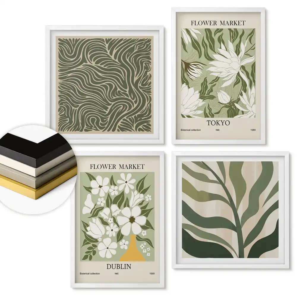 Set de tablouri înrămate Inspirații florale din diverse orașe