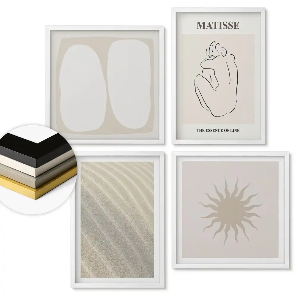 Set de tablouri înrămate colecție de artă murală minimalistă